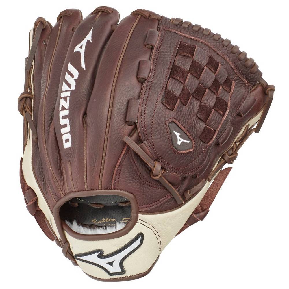 Damske Rukavice Mizuno Franchise Series Pitcher/Outfield 12" Baseball Káva/Strieborne Vypredaj TXIV0